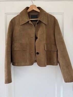 Massimo Dutti Camel Suede Jacket